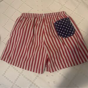 Chubbies Red White Blue Striped Shorts American Themed Youth Sz Large